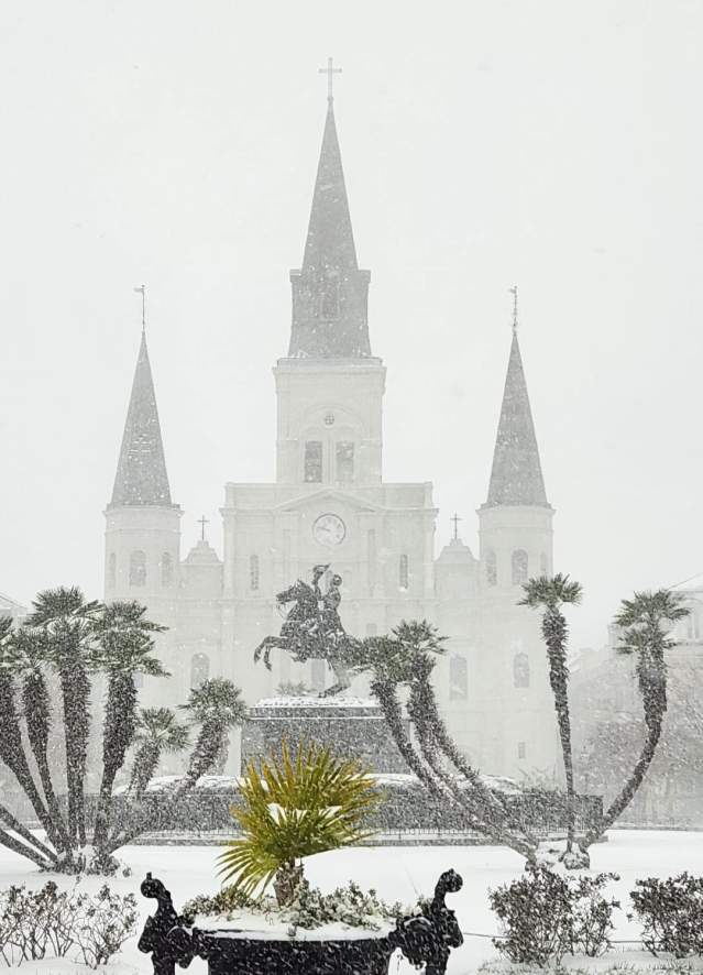 Jackson Square in the Snow