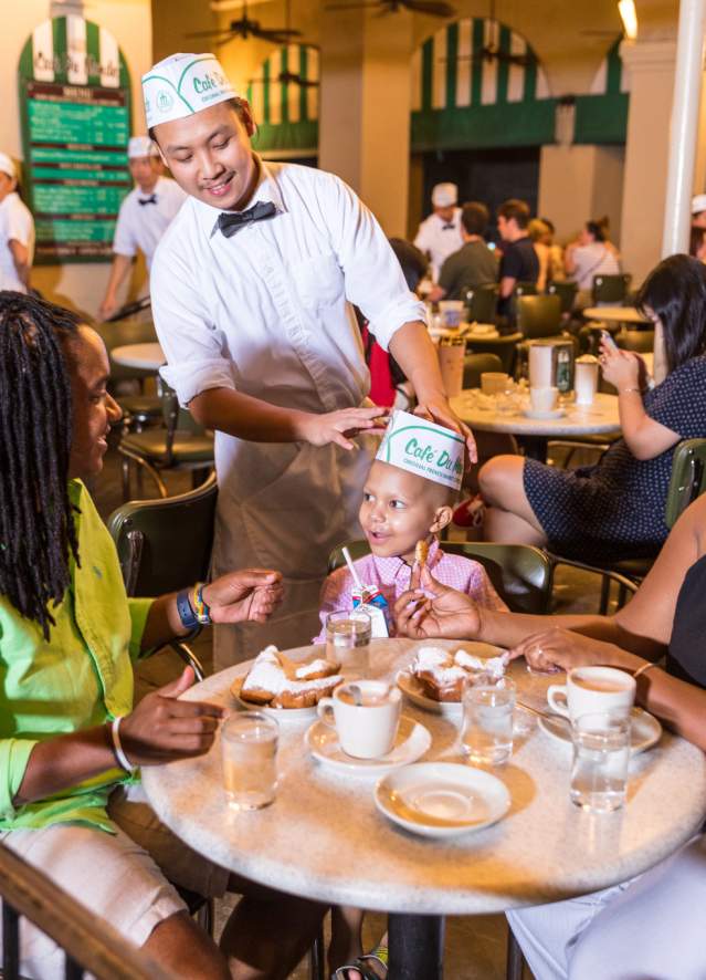 LGBT family at Cafe Du Monde