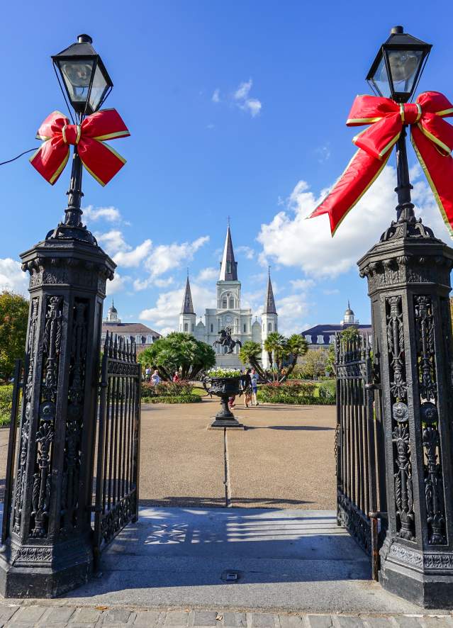 Jackson Square and St. Louis Cathedral - Christmas 2015