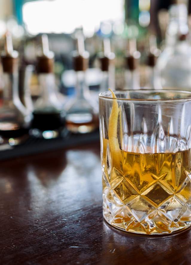 Port City Cocktail (Made with Sazerac and Peychaud's) - Toups South at the Southern Food & Beverage Museum