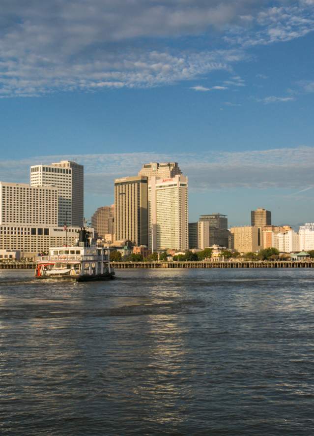 The Ferry Crossing the Mississippi River from Algiers Point to Canal Street