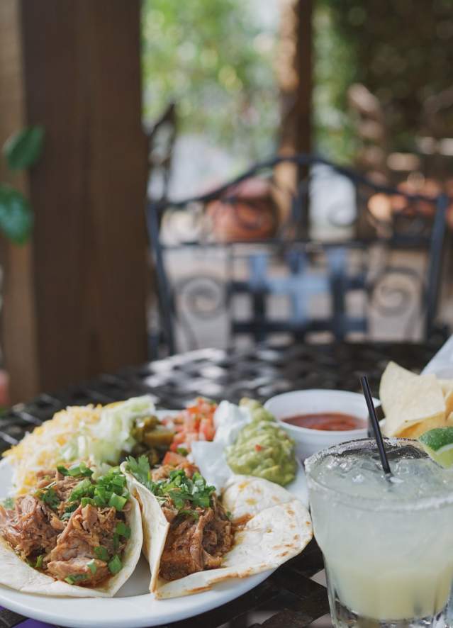 Santa Fe - Tacos and Magaritas while studying Jazz Fest cubes schedule