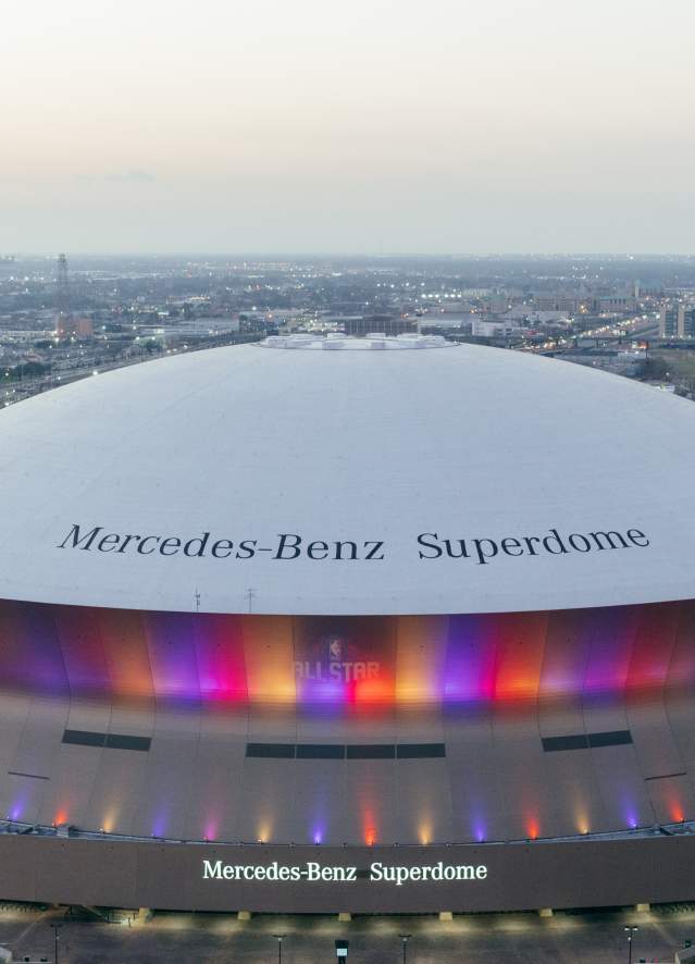 View of the Superdome from Hyatt Regency Rooftop