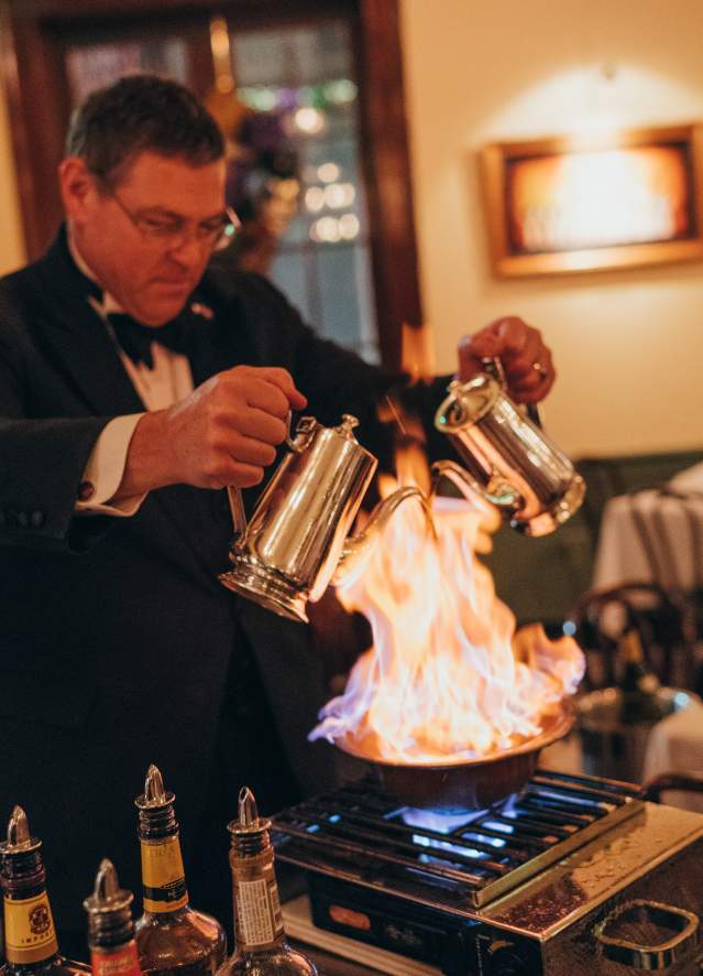 Making Cafe Brulot - James at Arnaud's