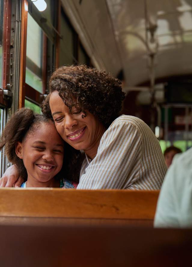 Mother & Daughter on Streetcar