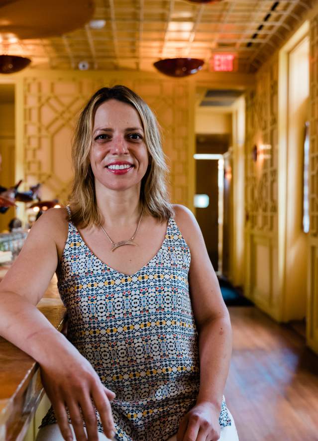 Chef Sue Zemanick Enjoying Elysian Bar