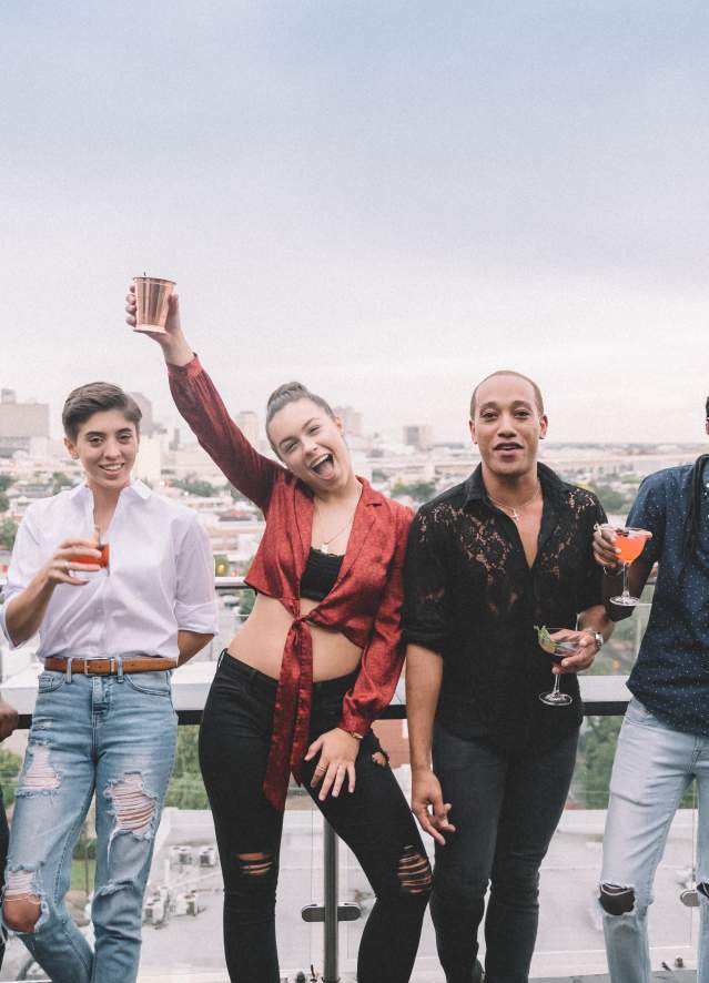 The rooftop bar at Hot Tin in New Orleans