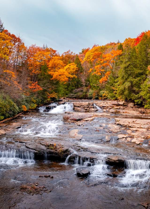 Cascades Waterfall, Fall - Ohiopyle