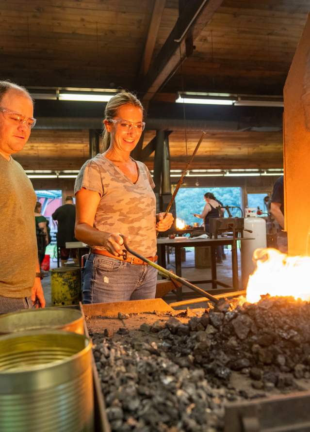 couple at Touchstone Center for Crafts