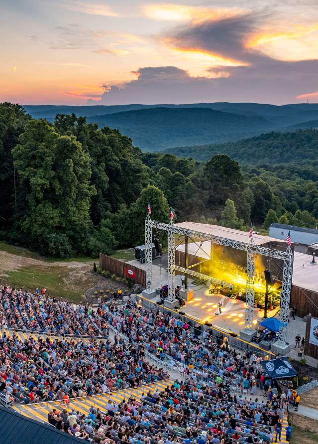 Timber Rock Ampitheater at sunset