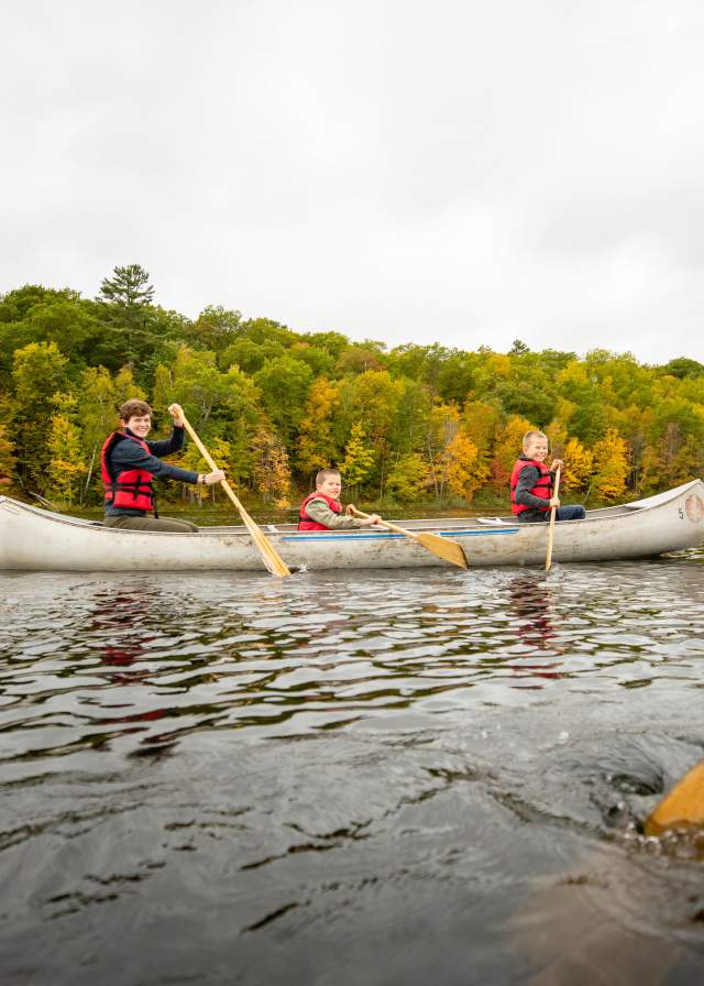 canoeing at hunt hill - fall