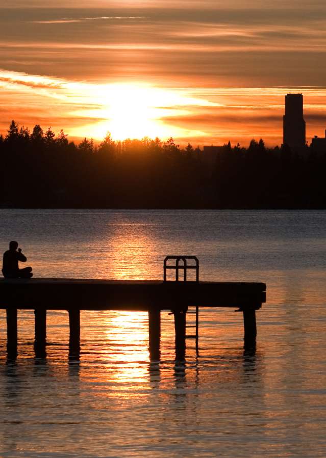 Sunset Over the Water