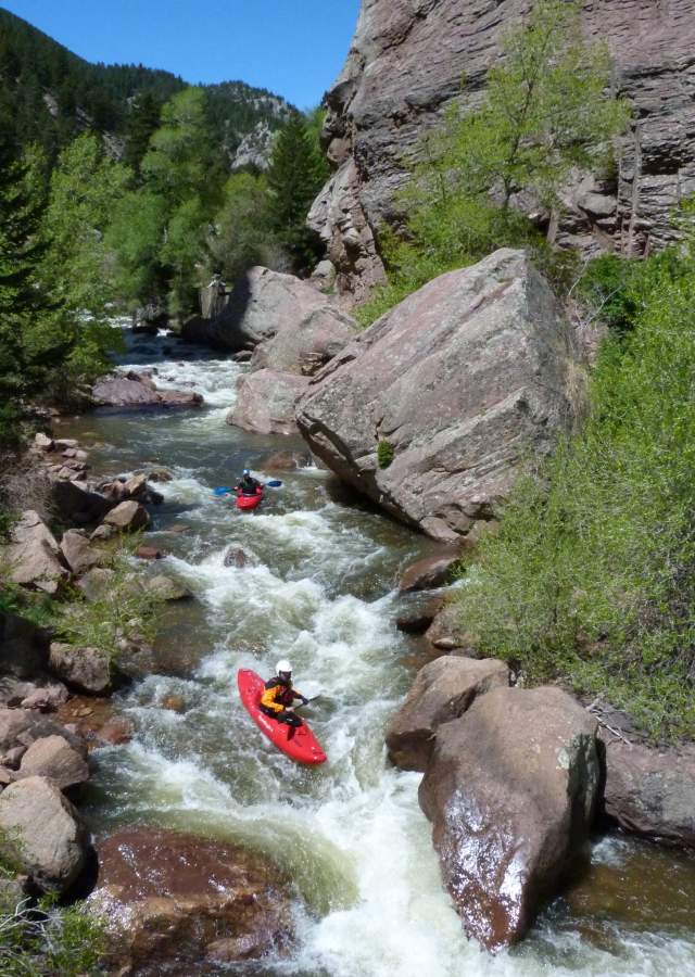 kayaking in Eldorado Canyon.
