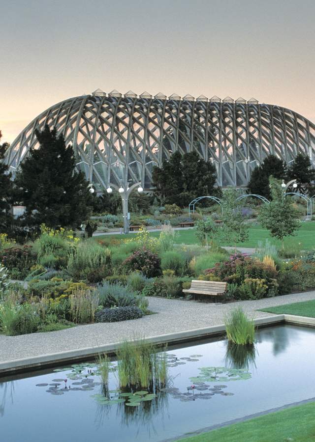Denver Botanic Gardens at dusk