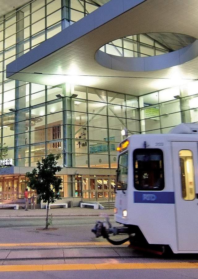 The Colorado Convention Center is conveniently serviced by the Denver area light rail.