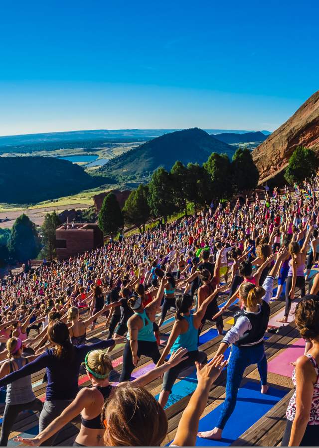 Yoga on the Rocks near Denver, Colorado