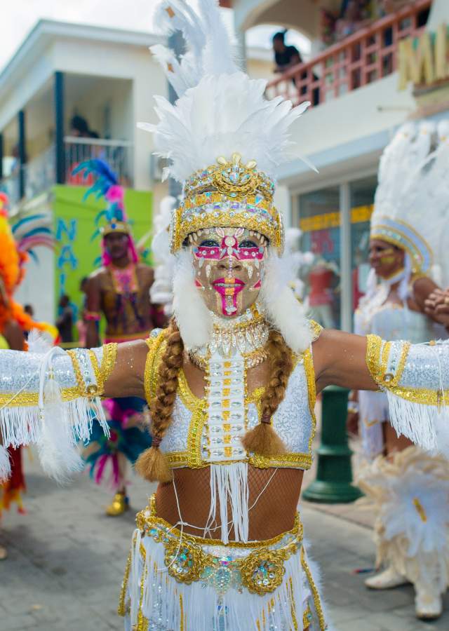 Girl in Costume at St. Maarten Carnival