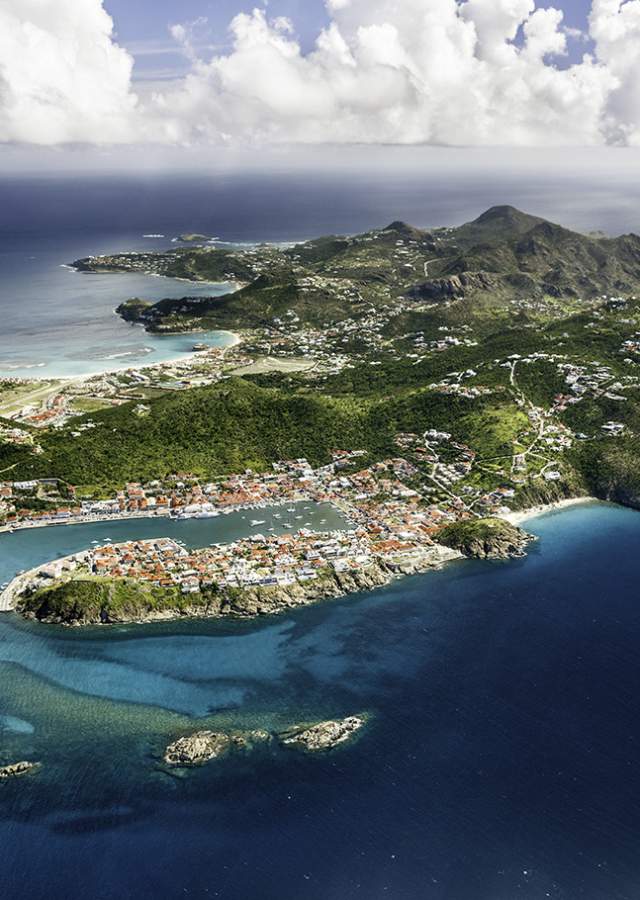 Aerial of Saint Barth