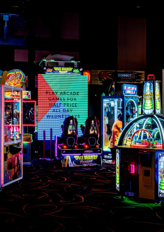 Arcade games at HeyDay Entertainment in Denison