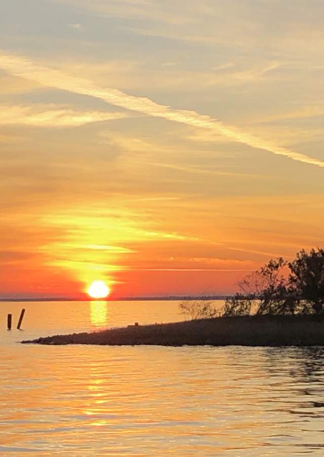 Madisonville Lighthouse, taken by cc, sunset