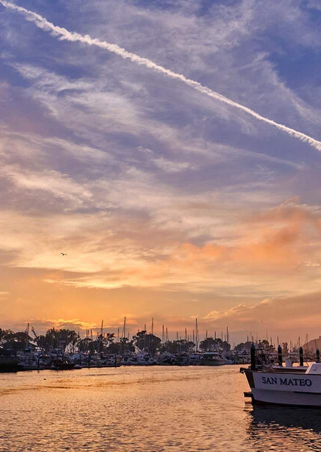 Marina Fishing Sunset