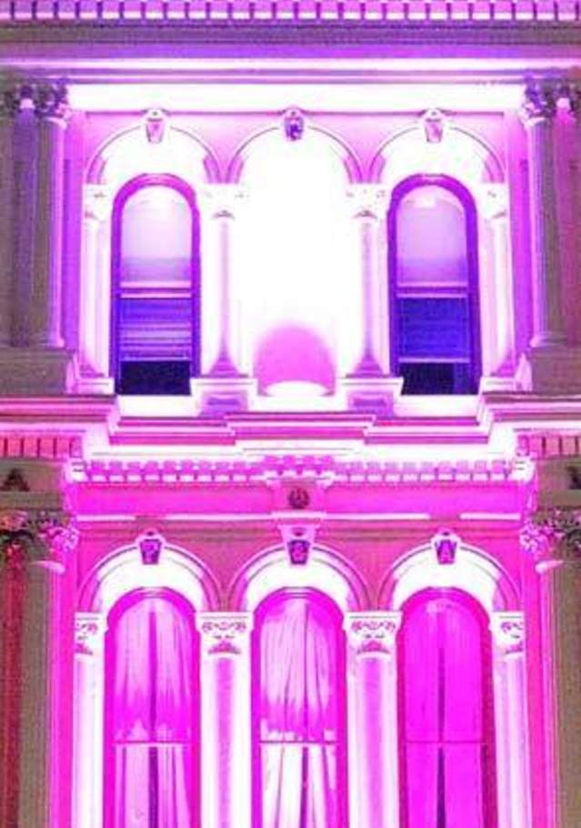 Red Glow Building