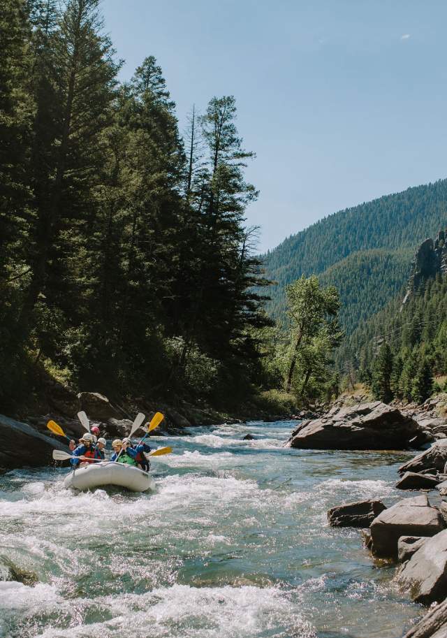whitewater rafting on the Gallatin