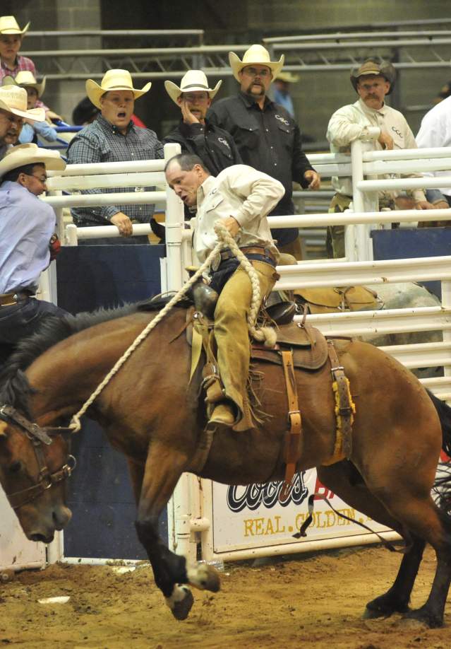 cowboy on bucking horse at the coors cowboy club ranch rodeo