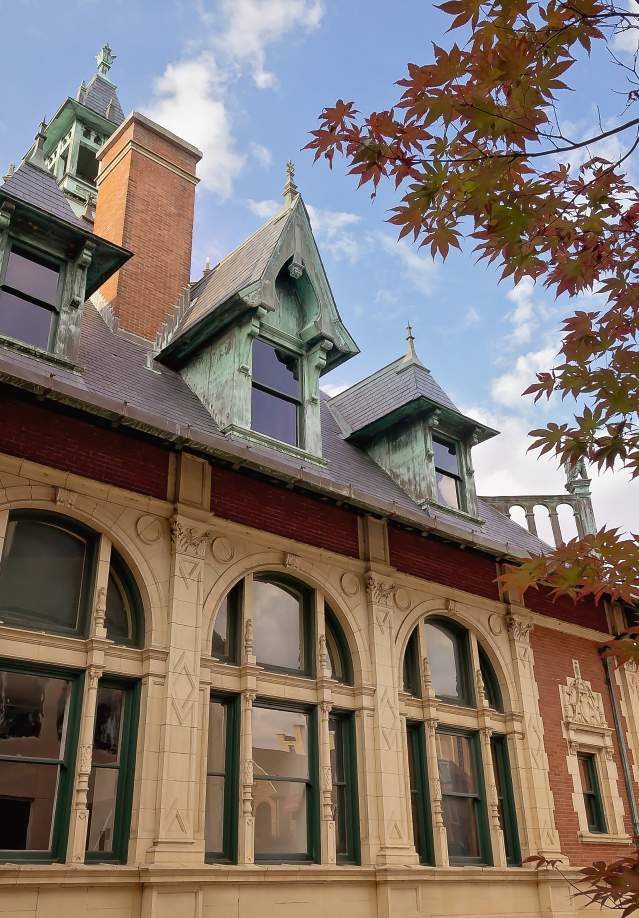 Museum with Fall Leaves