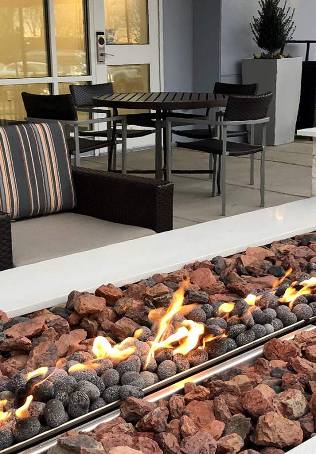 outdoor patio at a hotel