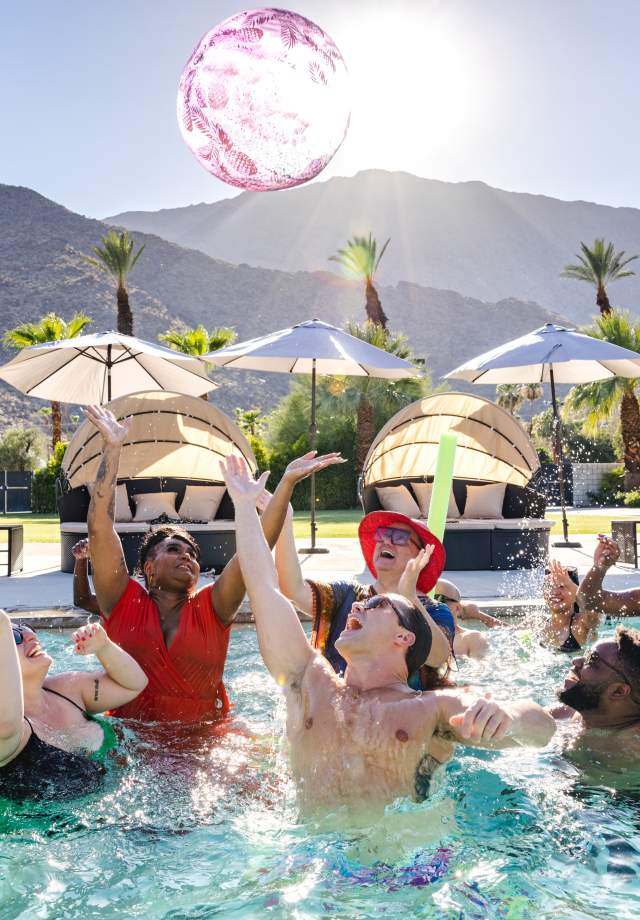 People in pool