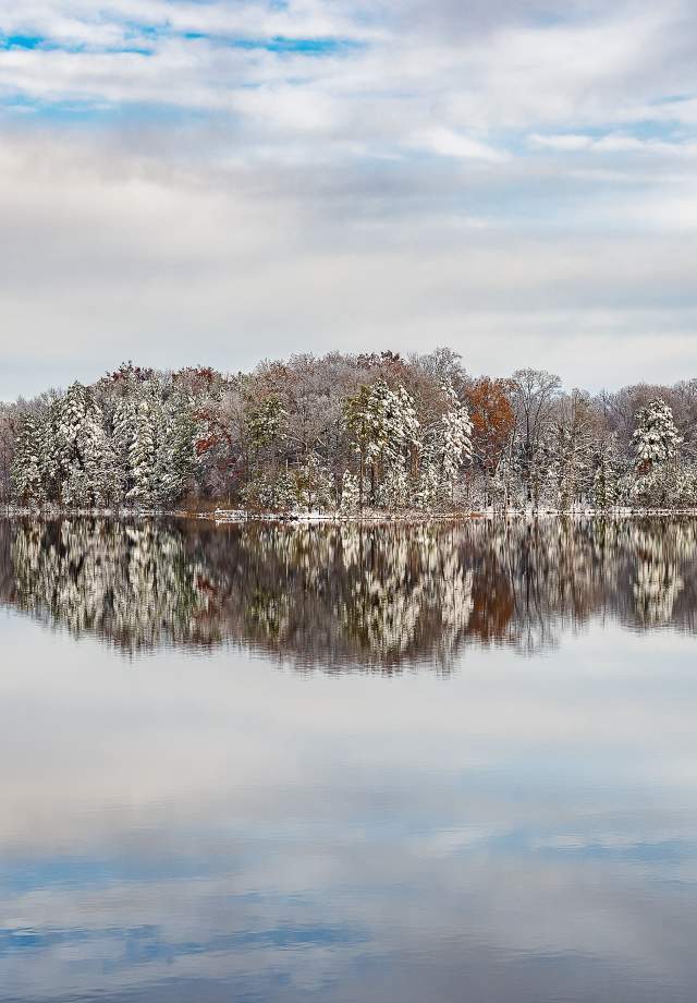Mayo Lake Winter