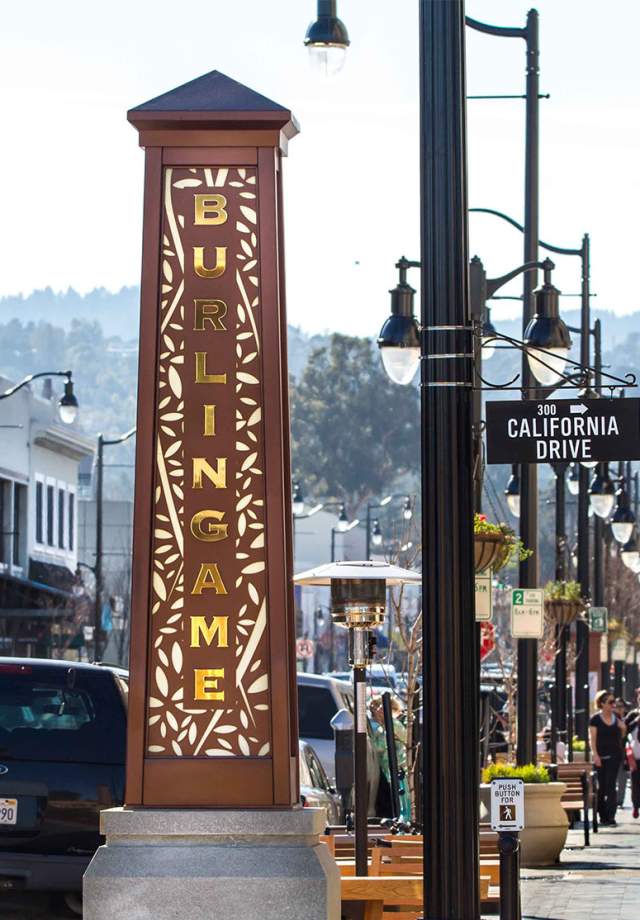 Burlingame Pillar in Downtown Burlingame - Thumbnail
