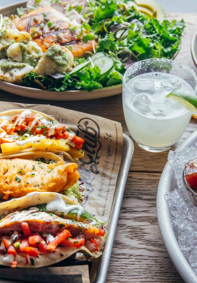 Seafood Dishes available at Pacific Catch in Palo Alto