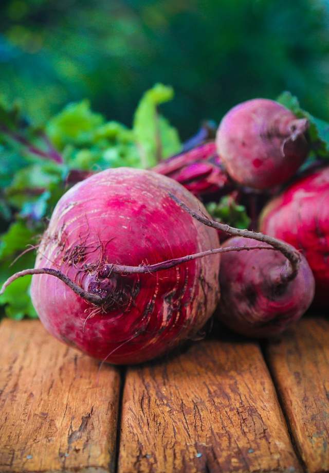 Beet Vegetables on Table by Tracy Lundgren
