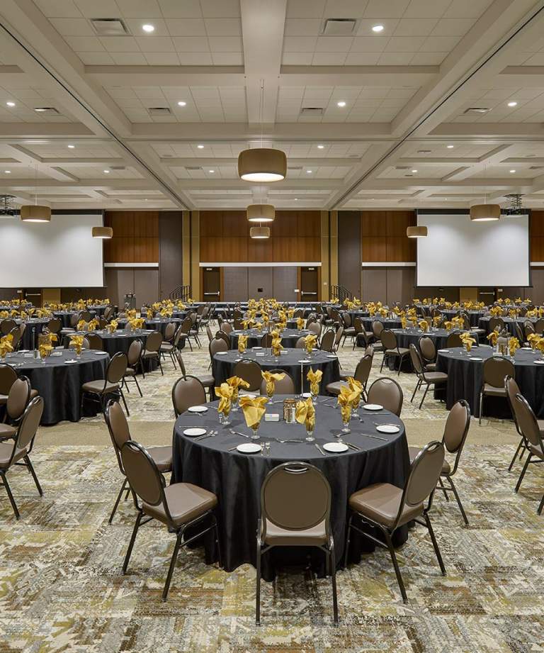 A large Ballroom in the Terre Haute Convention Center, Indiana