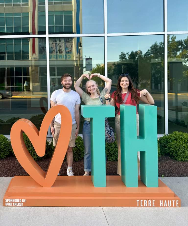 I Heart Terre Haute People Posing with sign