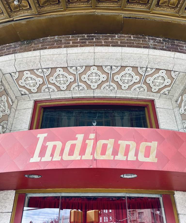 The Indiana small sign