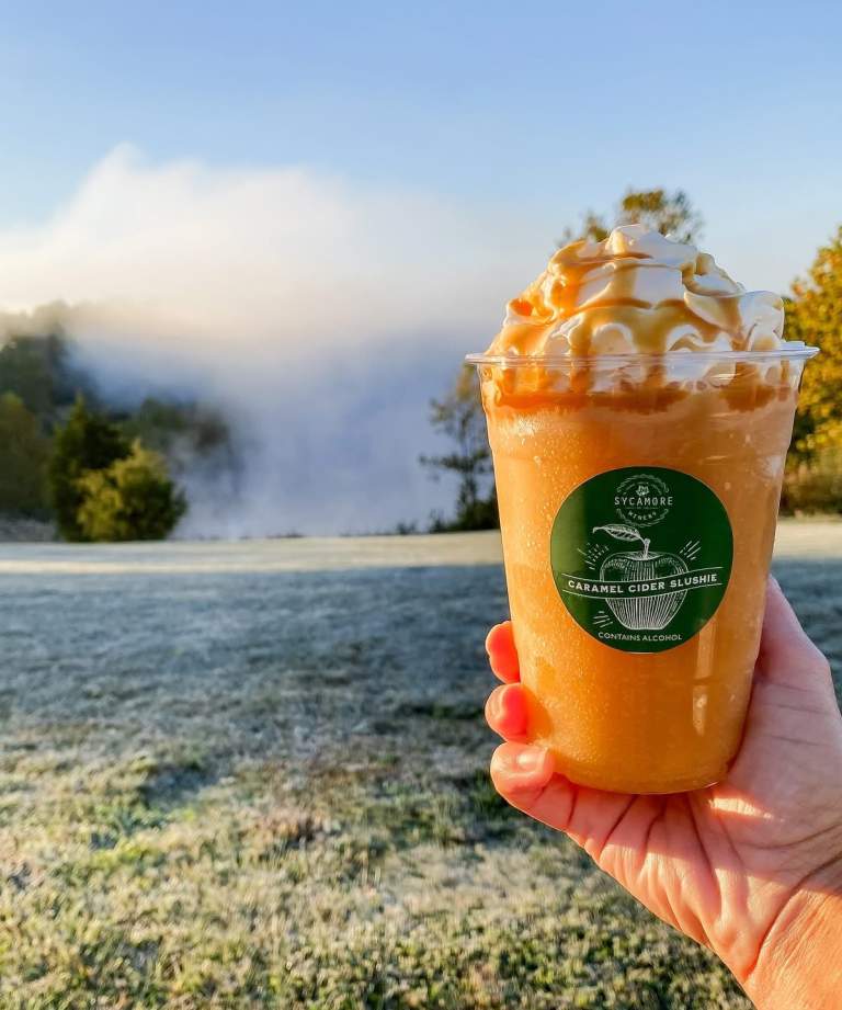 Sycamore Winery fall pumpkin slushy