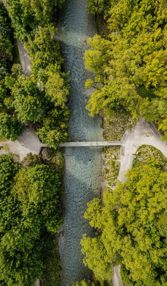 An overhead shot of the Arrowtown Millennium Walk