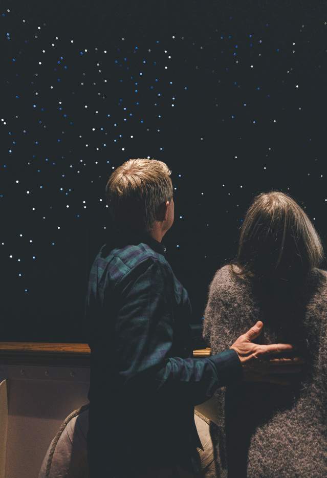 Couple looking at the stars