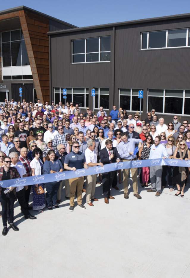 CVB Chamber Office Building Staff Ribbon Cutting