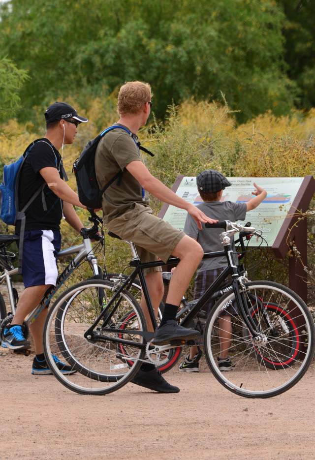 Biking at Veterans Oasis Park