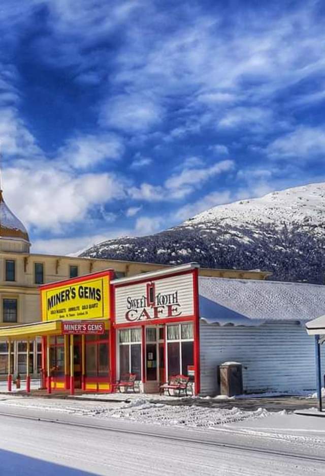 Winter day in downtown Skagway