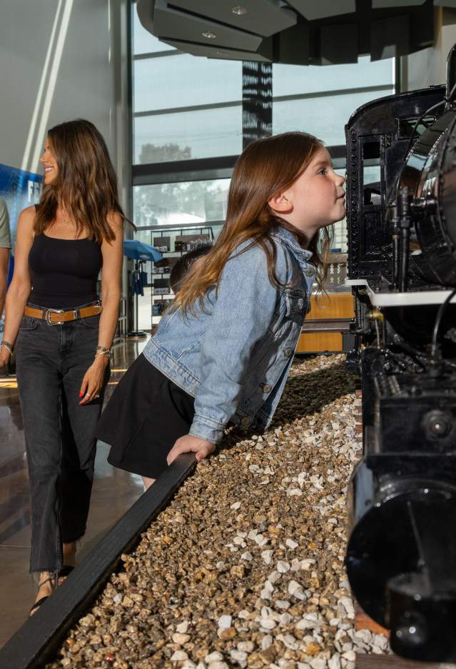 Family Entering Lehnis Railroad Museum