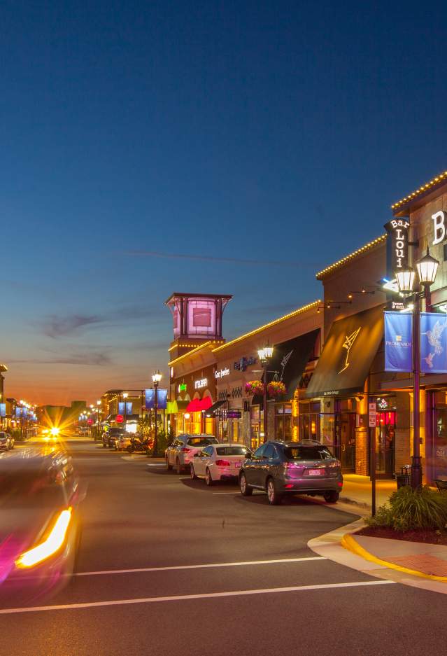 blurred image of a night view at Virginia Gateway