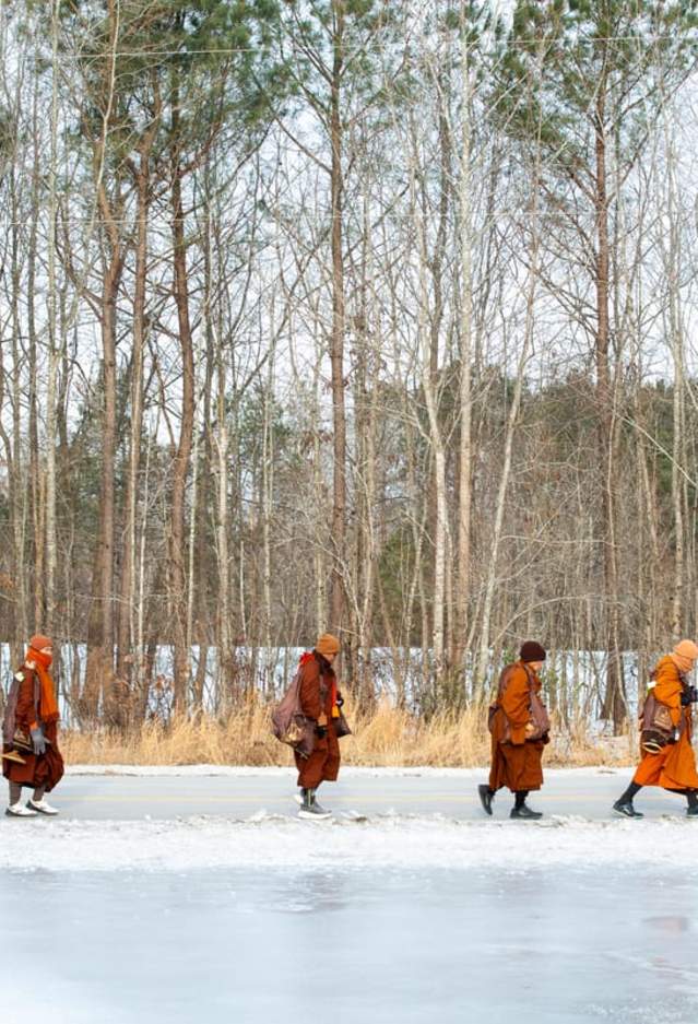 A Journey of Peace: Buddhist Monks’ Cross-Country Walk Comes Through Prince William