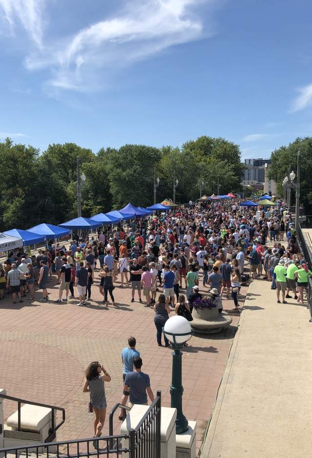 Beers across the wabash bridge view 2019