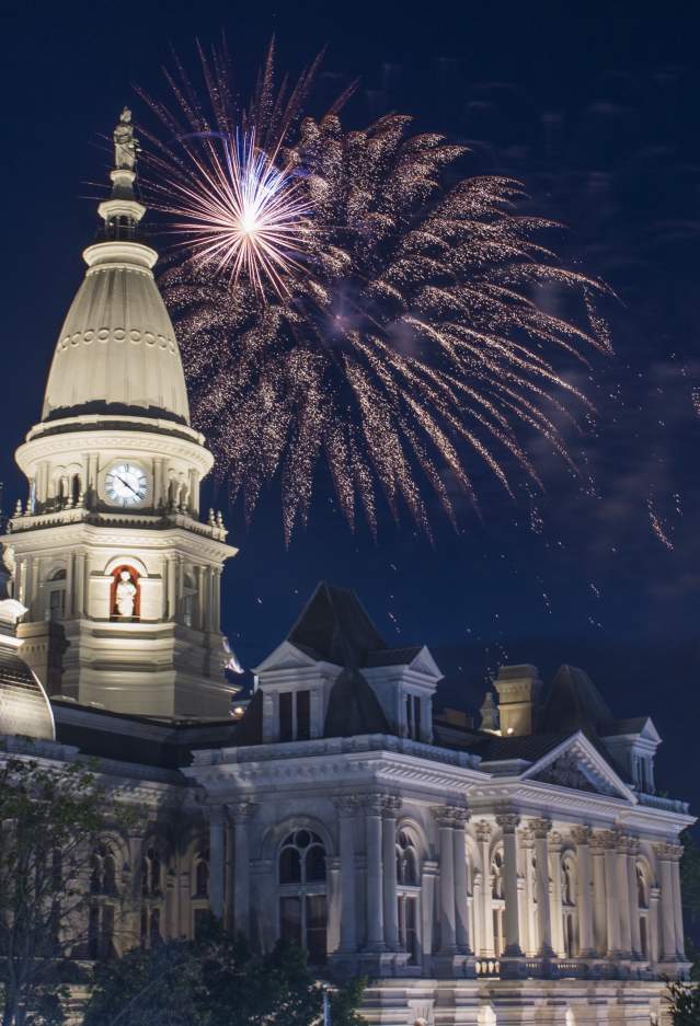 July 4 Fireworks over the Courthouse