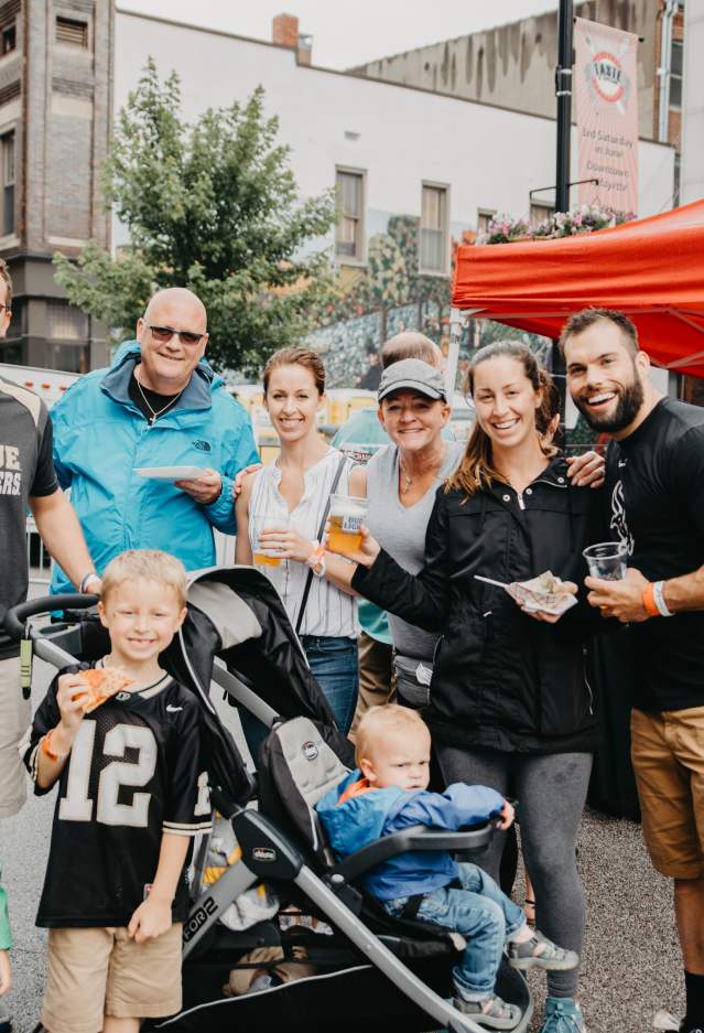 People standing together at the Taste